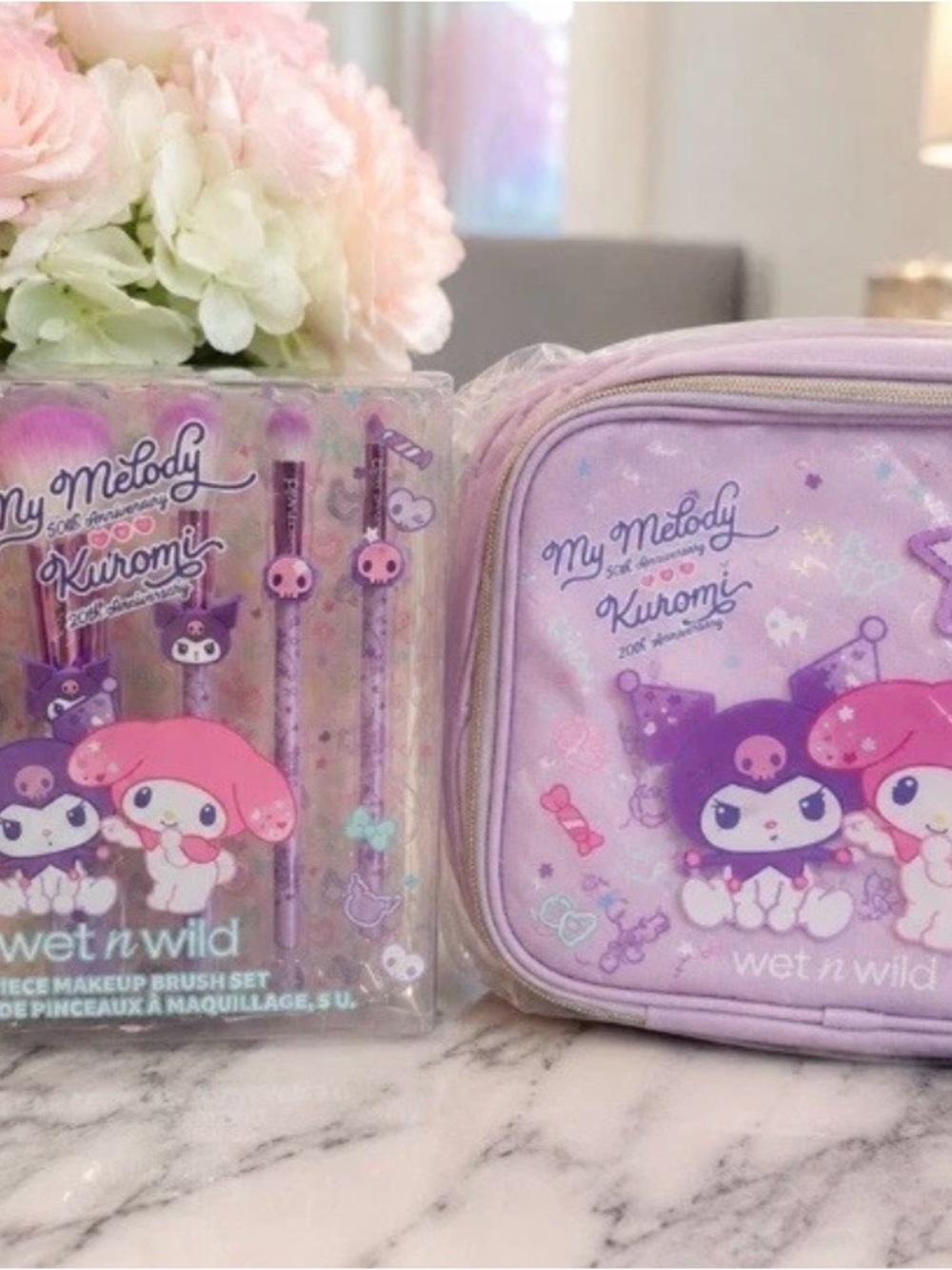 wet n wild Lavender My Melody & Kuromi Character Brush Set with Case